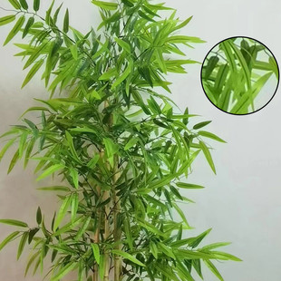 盆供应中小型家居装饰摆件仿真厂家家装景竹六叶竹枝盆景绿植盆景