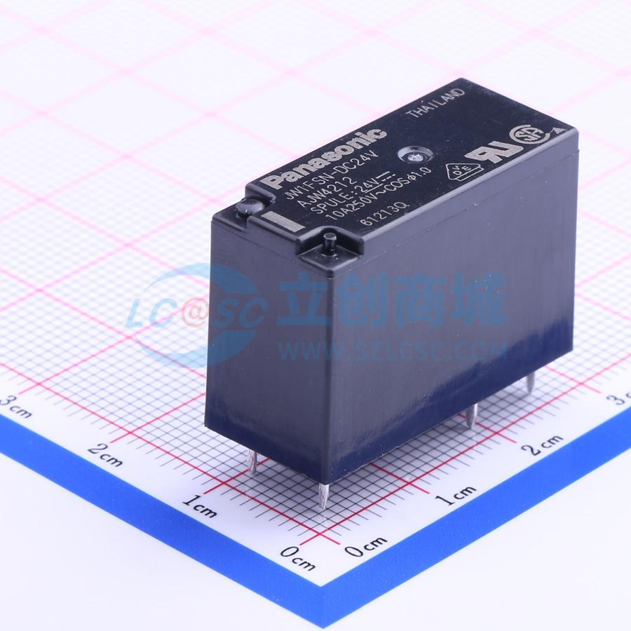 功率继电器 JW1FSN-DC24V 插件,12.8x28.6mm 24V 电子元器件配单