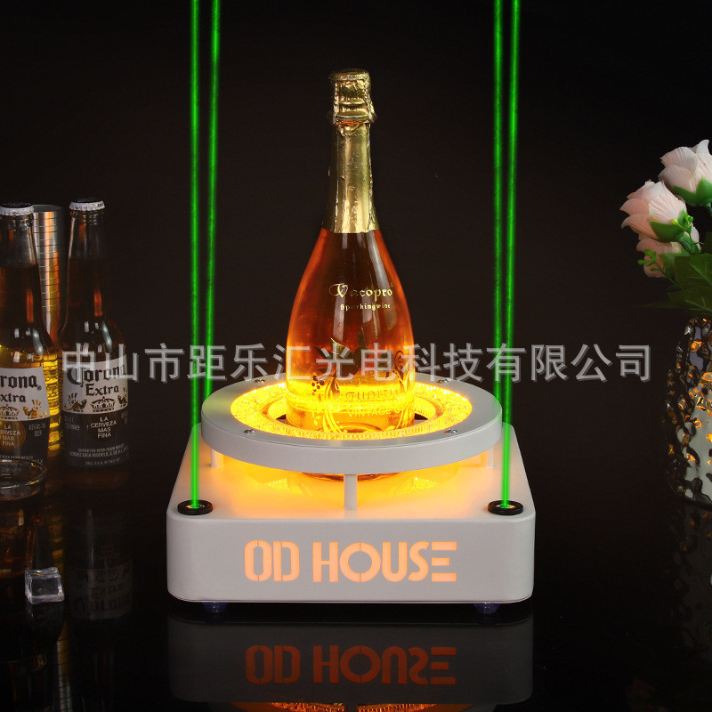 ktv激光酒座酒吧铁艺方形圆形led充电洋酒红酒发光展示道具酒架出