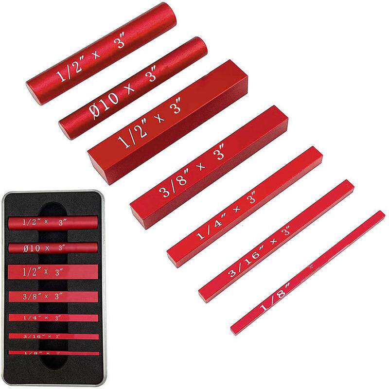 7pcs精密铝设置条和台式锯配件木工设置标记包括激光雕刻尺寸条