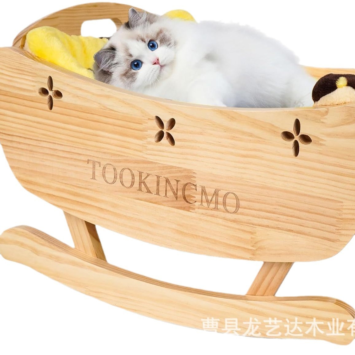 实木宠物床狗狗宠物秋千摇摆木质吊床创意可拆卸四季通用室内猫咪