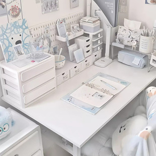 韩系ins风桌垫白色书桌垫子学生学习保护垫写字台桌面垫宿舍皮革