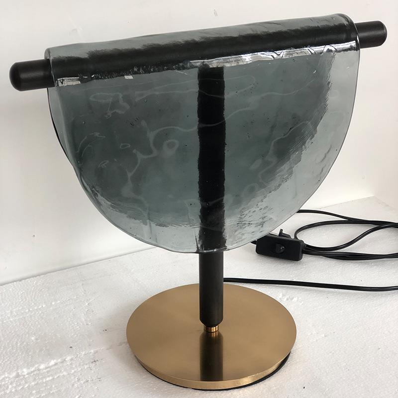 现代创意玻璃花纹客厅卧室床头北欧简约设计师民宿样板房艺术台灯