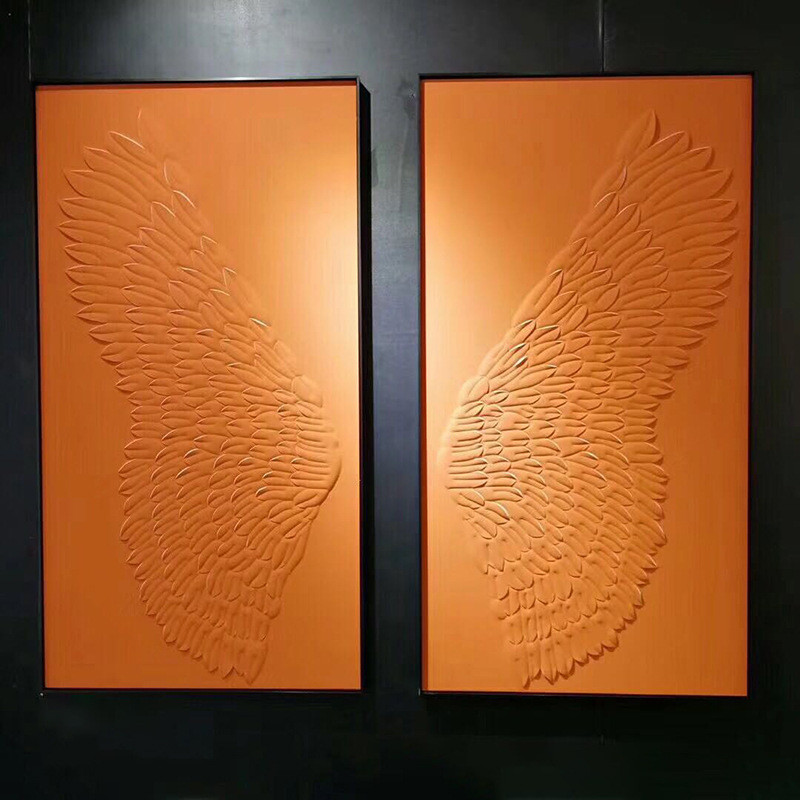 佛山3d浮雕割雕优雅双色雕雕硬包整幅刺绣皮彩背景墙设计定制