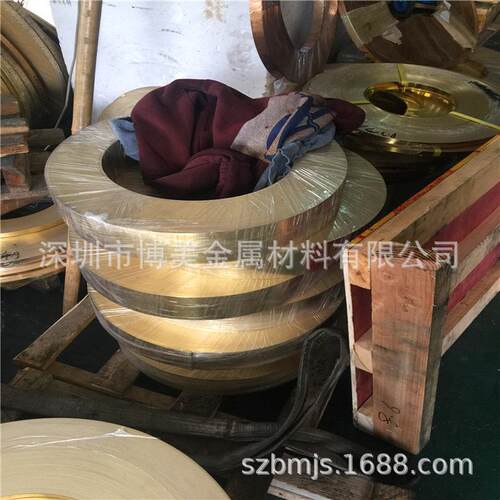 批发卷条电镀切割h62黄铜带冲压0.5mm半硬黄铜箔h65黄铜带黄铜分