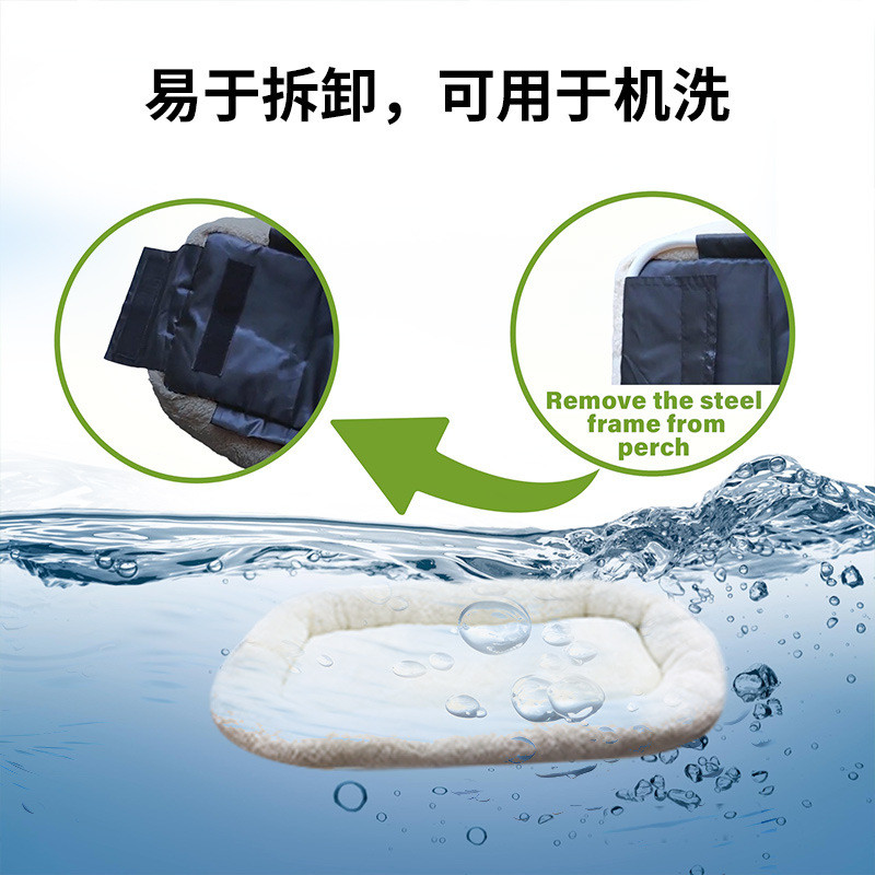 毛绒猫吊床窗户可折叠猫咪宠物窝窗户吸盘冬季吊篮猫窝垫现货