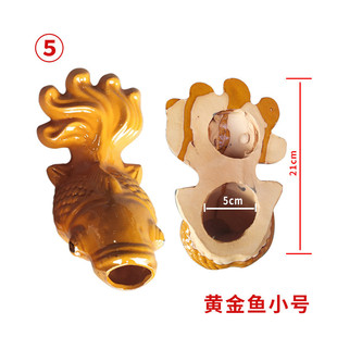 琉璃瓦房顶陶瓷金鱼排水口屋顶出水鱼嘴外墙喷泉鲤鱼滴水挂件喷水