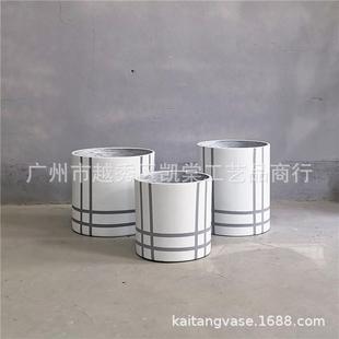 样板间艺术插花瓶居家装 玻璃钢酒店绿植大堂摆设 饰商场花器时尚