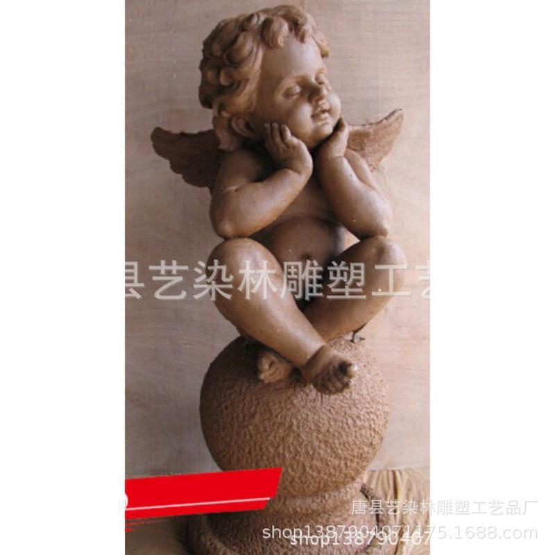 艺染林供应玻璃钢室内欧式雕塑装饰摆件小天使落地酒店雕塑批发