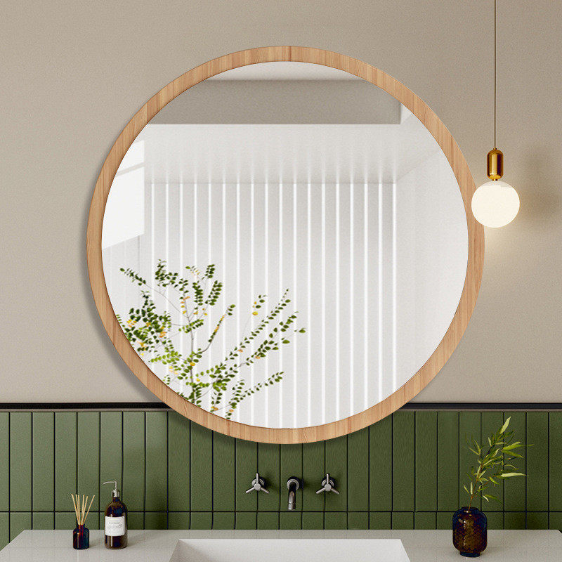 中古风桌面卧室台式化妆镜挂墙式梳妆镜轻奢高级感网红化妆台镜子