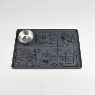 新品狗狗慢食垫垫餐垫带吸盘缓食硅胶训练猫狗安定舔食垫