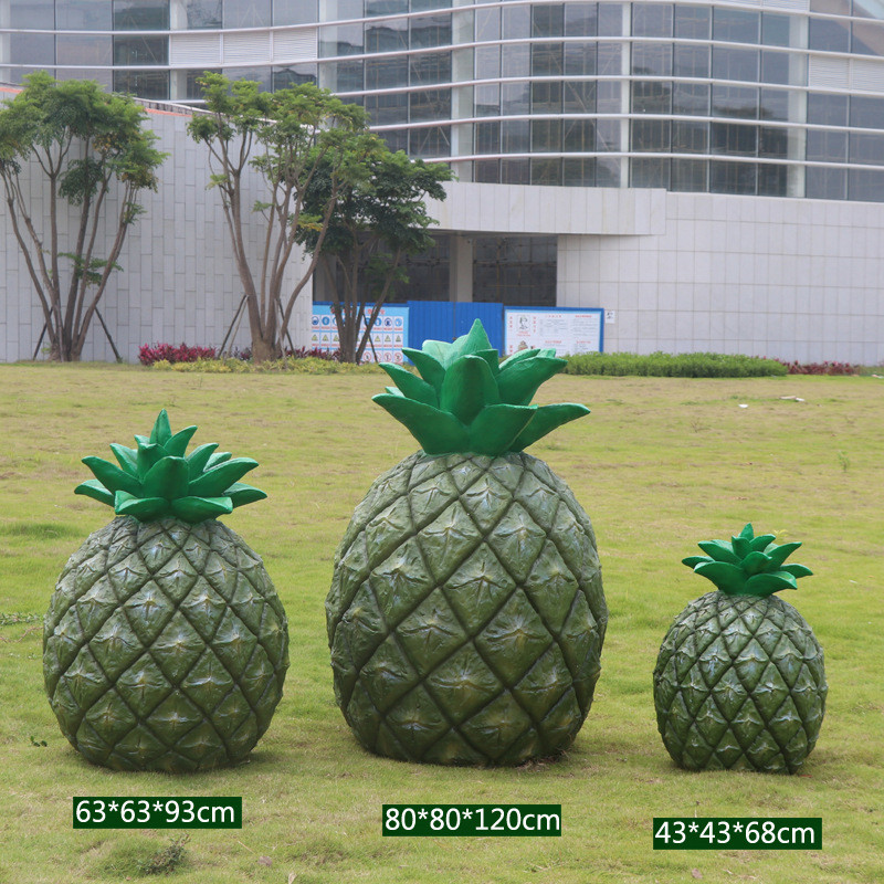 仿真蔬菜南瓜水果草莓雕塑模型大玻璃钢菠萝果园装饰户外葡萄摆件
