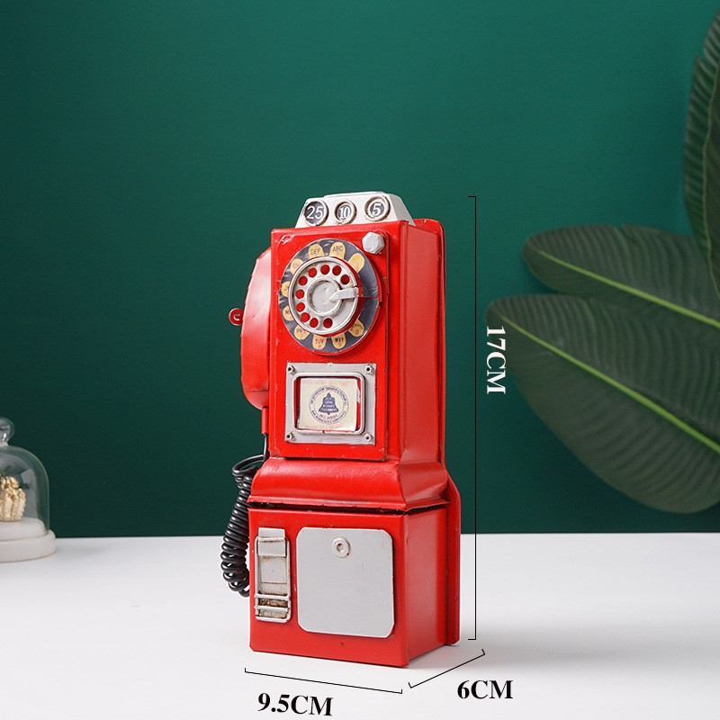 复古电话机座机模型道具摄影拍照民国时期的海民老上国风装饰摆件