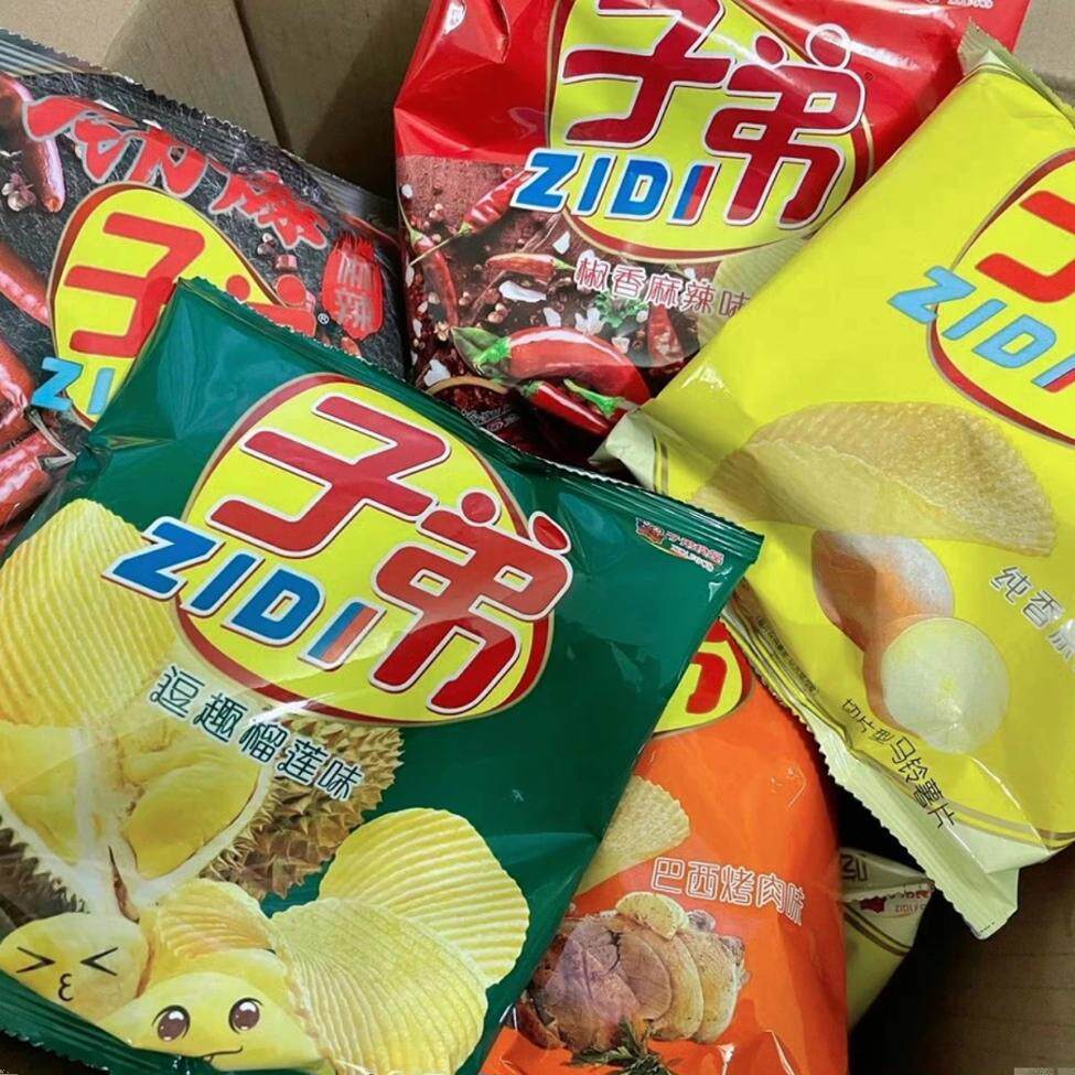 速发子弟黑松露膨化零食宵夜玉米柠檬味云南特产子弟薯片整箱清海