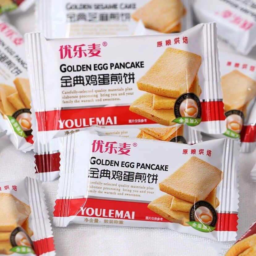 速发优零食麦金典鸡蛋煎饼500g原粮烘焙点心糕点饼干儿童早餐乐包