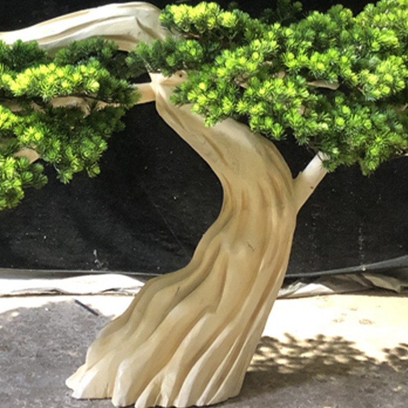 大型迎客松景观摆件仿真迎客松罗装饰树度假村商场假树仿真松树