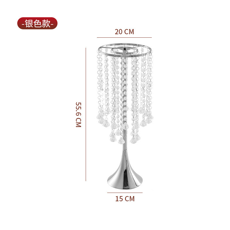 欧式创意金属花架婚庆水晶珠帘婚庆路引婚礼铁艺金属装饰摆件花架