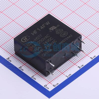 功率继电器 HF14FW/024-HSTF DIP,13x29mm 6 24V 电子元器件配单