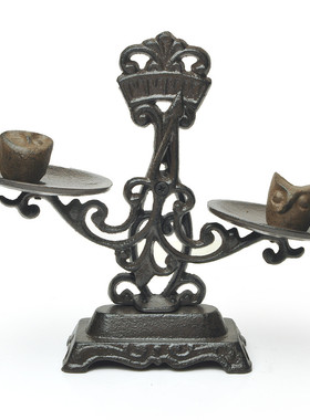 铸铁摆件复古台秤创意天平工艺品仿古摆设工艺品