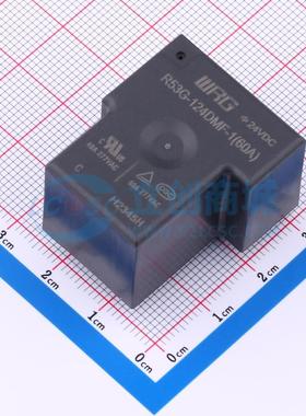 功率继电器 R53G-124DMF-1-60A 插件 4 24V 原装 电子元器件配单