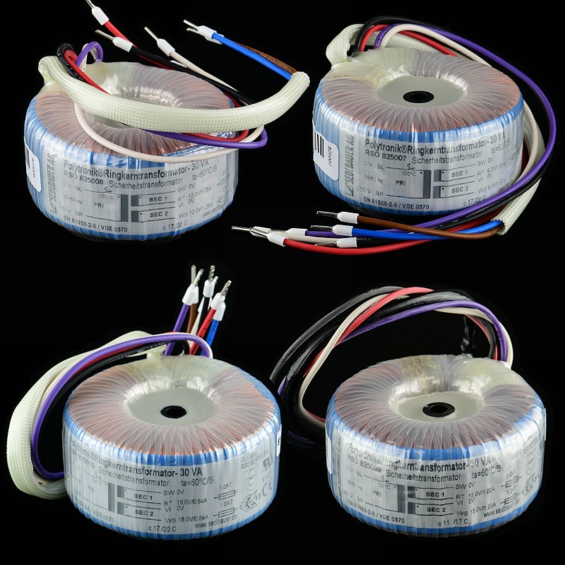 30VA双9V12V15V18V德国进口Sedlbauer高阶版环形变压器冷冻处理版