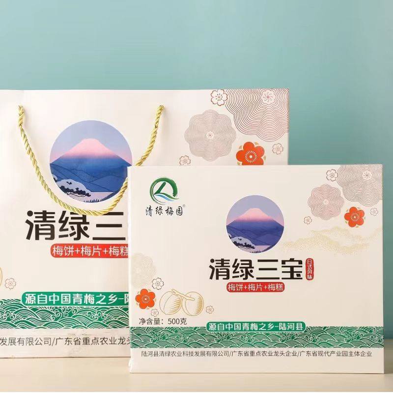 速发陆河绿青梅清特产梅园清绿三宝日式梅饼乌梅糕片梅饼梅片青梅
