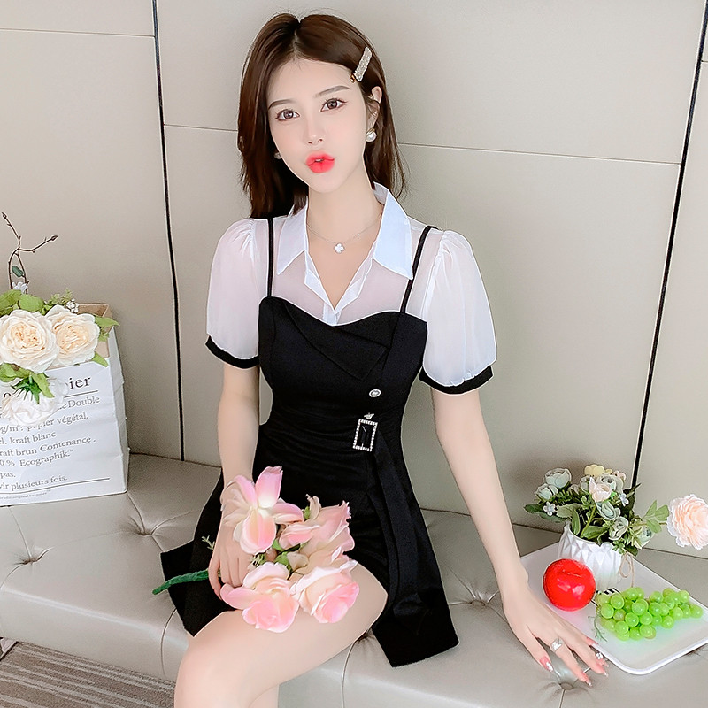 直销短裤套装女夏季2025年新款法式时尚洋气小个子连衣裙高级感两