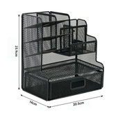 金属收纳架铁网大容量桌面办公用品分格文具收纳置物架定制