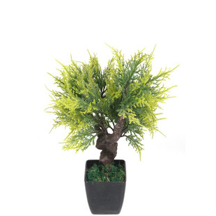 仿真树叶子盆栽小柏树侧柏叶崖柏叶落松柏植物地室内外装饰批发