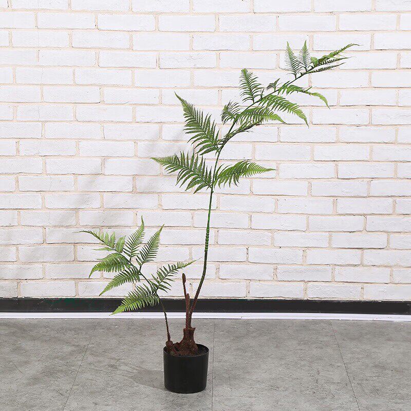 北欧大型盆栽仿真花卉绿植落地蕨叶植物盆景室内批发假树装饰摆件