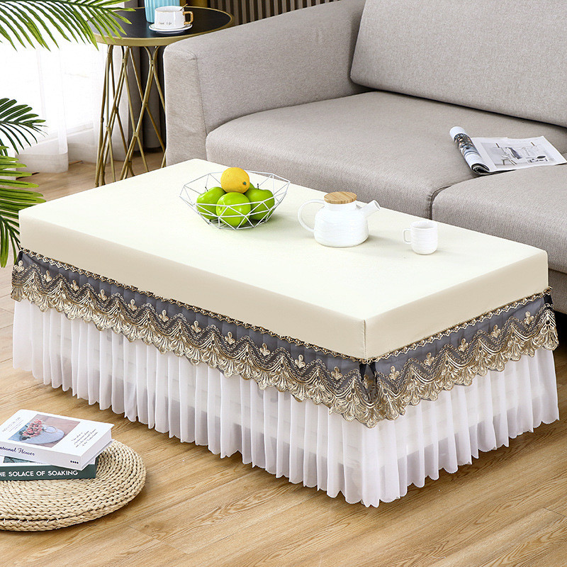 蕾丝茶几罩套家用全包客厅茶几防尘罩电视柜桌布盖布桌布防水简约