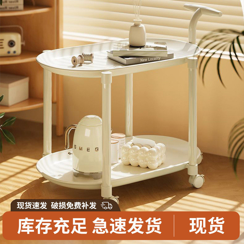 奶油风沙发边几家用移动床头柜置物架卧室阳台迷你桌子小户型茶几