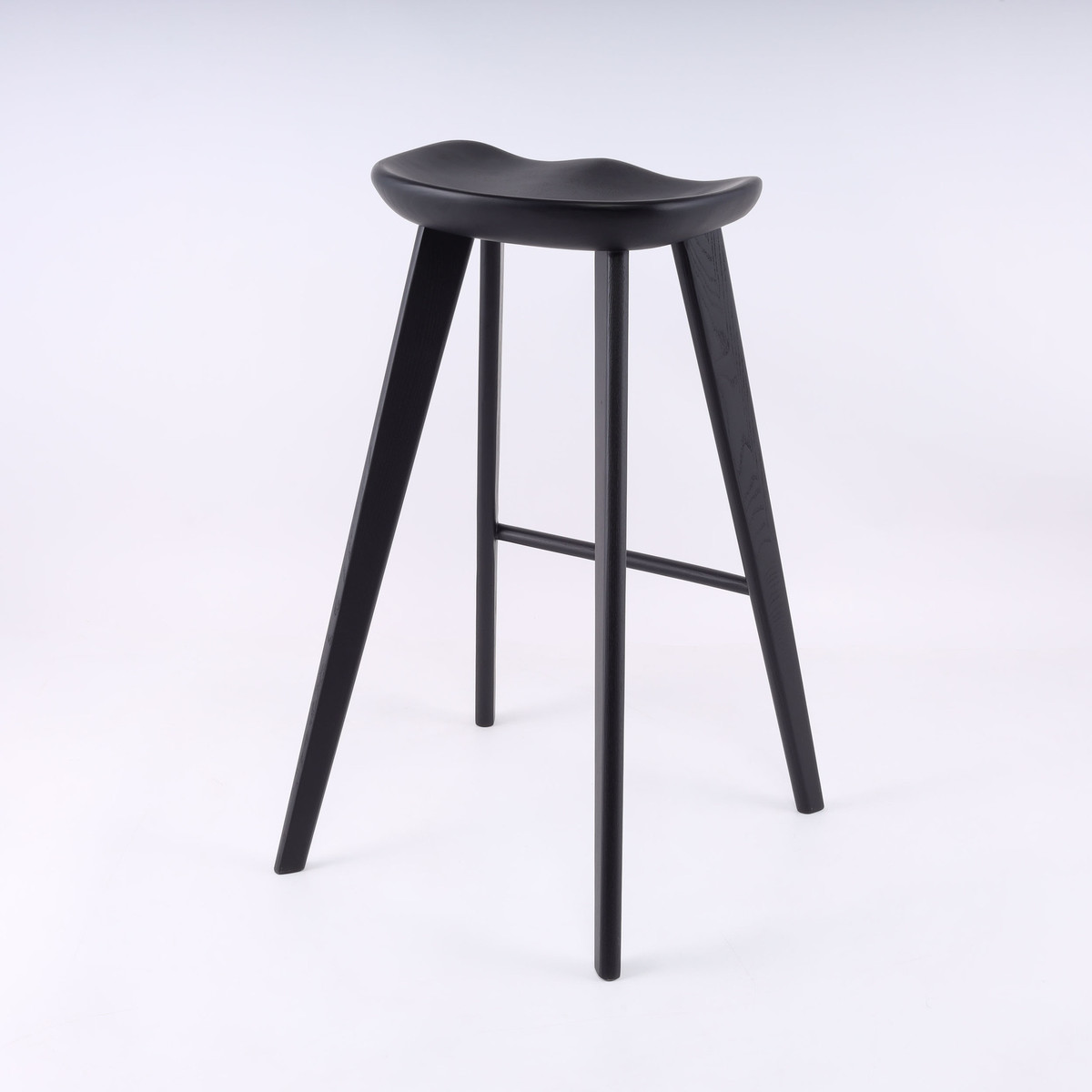 新中式实木吧台椅书店轻奢吧台凳子高脚凳黑色咖啡厅酒吧家用厂家