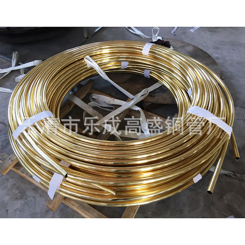 厂家管材 黄铜无缝盘管h65 精密加工h65黄铜管黄铜管