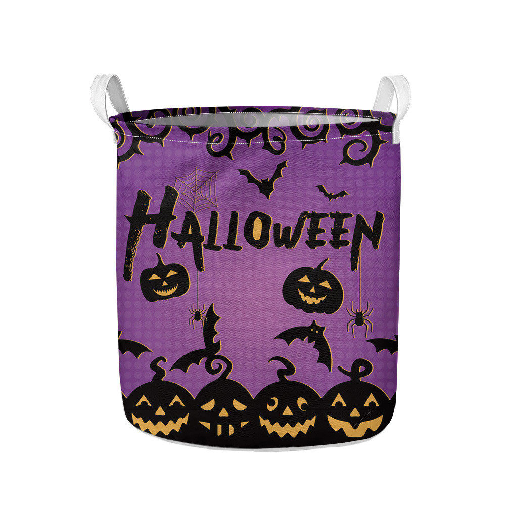 新款脏衣篮布艺脏衣篓折叠收纳筐万圣节系列收纳洗衣篮桶