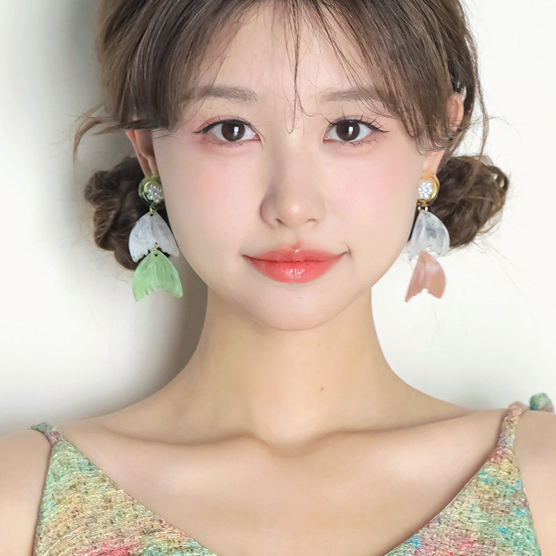 西迟超仙系鱼尾流苏式耳夹耳环,饰品/流行首饰/时尚饰品新,耳环,淘宝优惠券,粉丝福利购,淘宝优惠卷