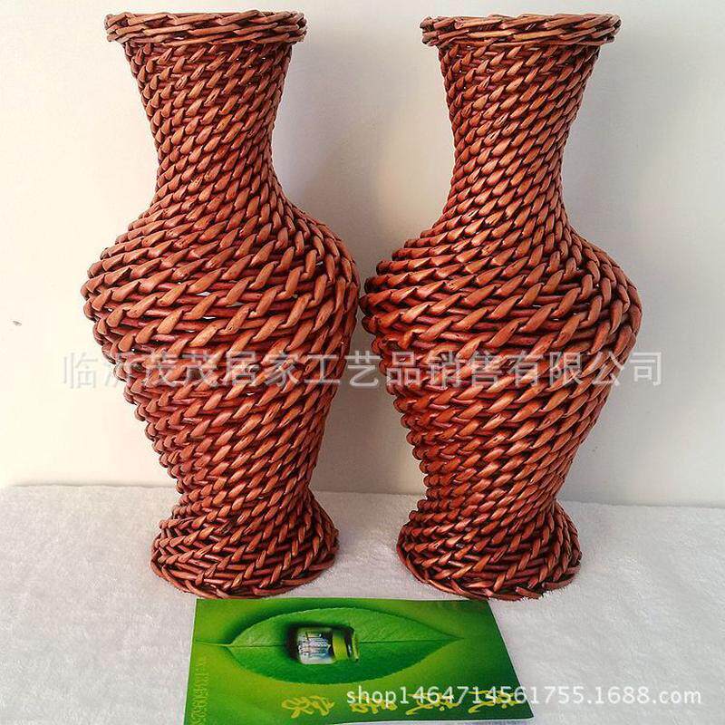 生产批发柳编制插花花篮家庭酒店装饰品摆件结婚婚庆用品