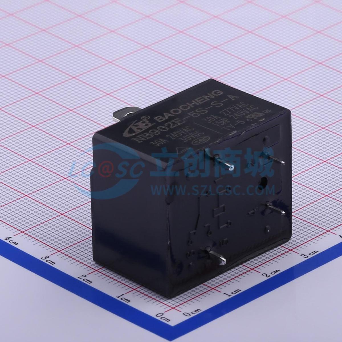 功率继电器 NB902E-5S-S-A 30A 插件,27.2x32mm 4 5V 电子元器件