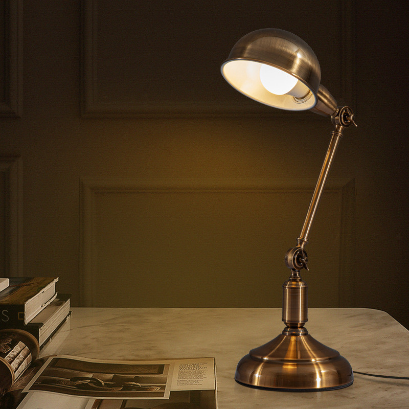 美式复古轻奢学习台灯智能创意护眼欧式简约客厅书桌卧室床头批发