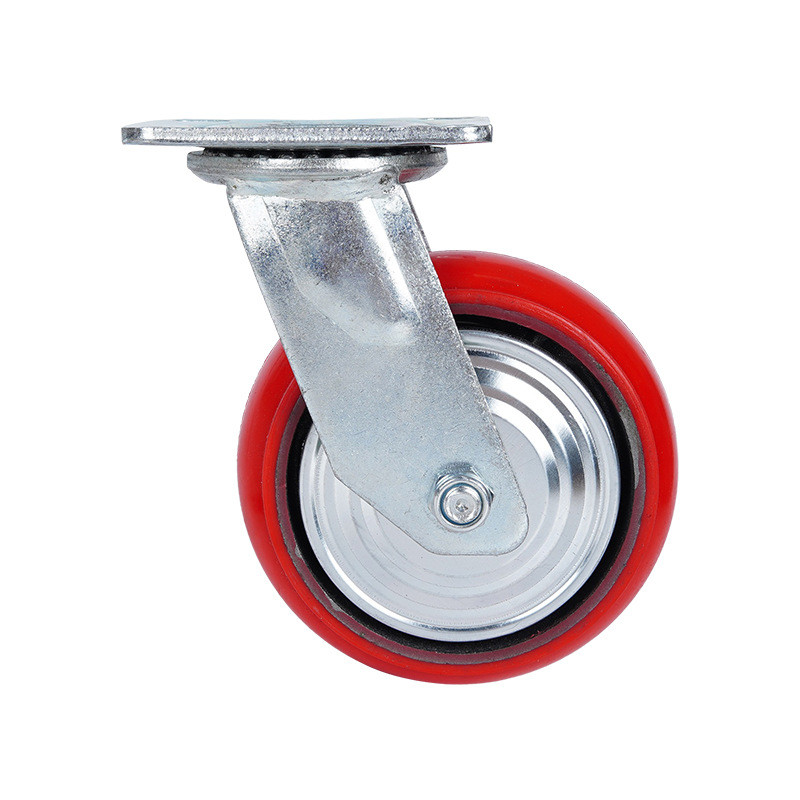 重型铁芯万向轮轮4寸5寸6寸8寸聚氨酯聚氨酯pu器具车轮减震脚轮