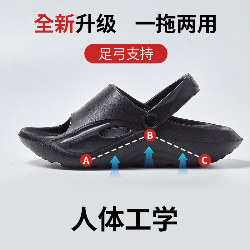 2025拖鞋男士开车可穿夏季外穿凉拖鞋批发足弓跨境凉鞋带后跟拖鞋