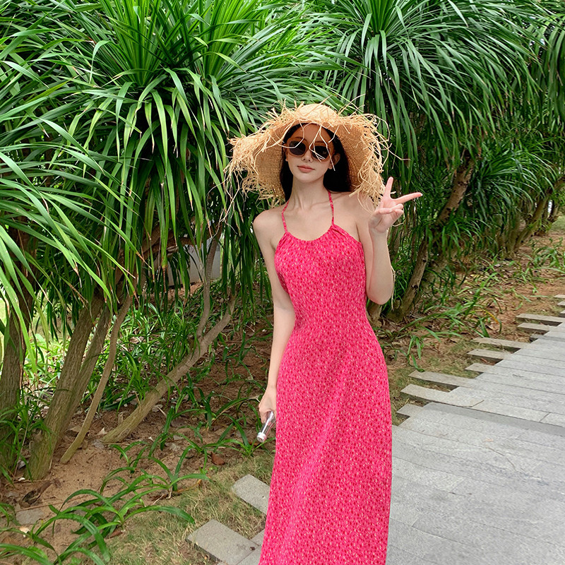 多巴胺穿搭三亚海边拍照裙子