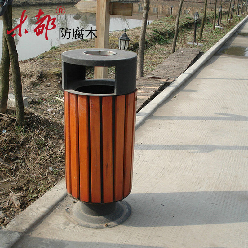厂家樟子松户外垃圾桶 批发 防腐木垃圾箱 环卫垃圾桶 分类垃圾桶