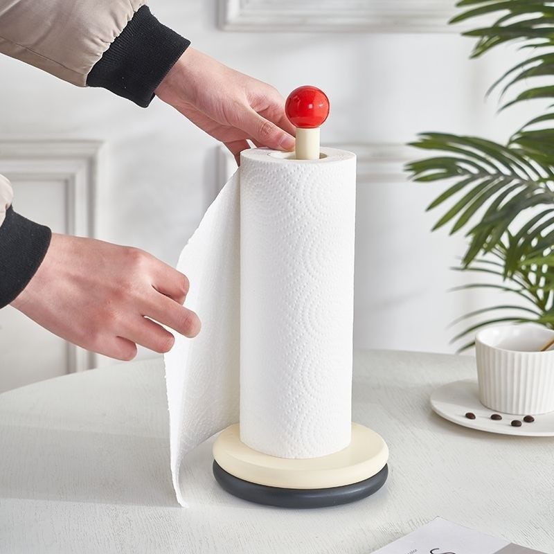 厨房纸巾架创意木质卷纸架立式纸巾收纳架懒人抹布保鲜膜收纳包邮