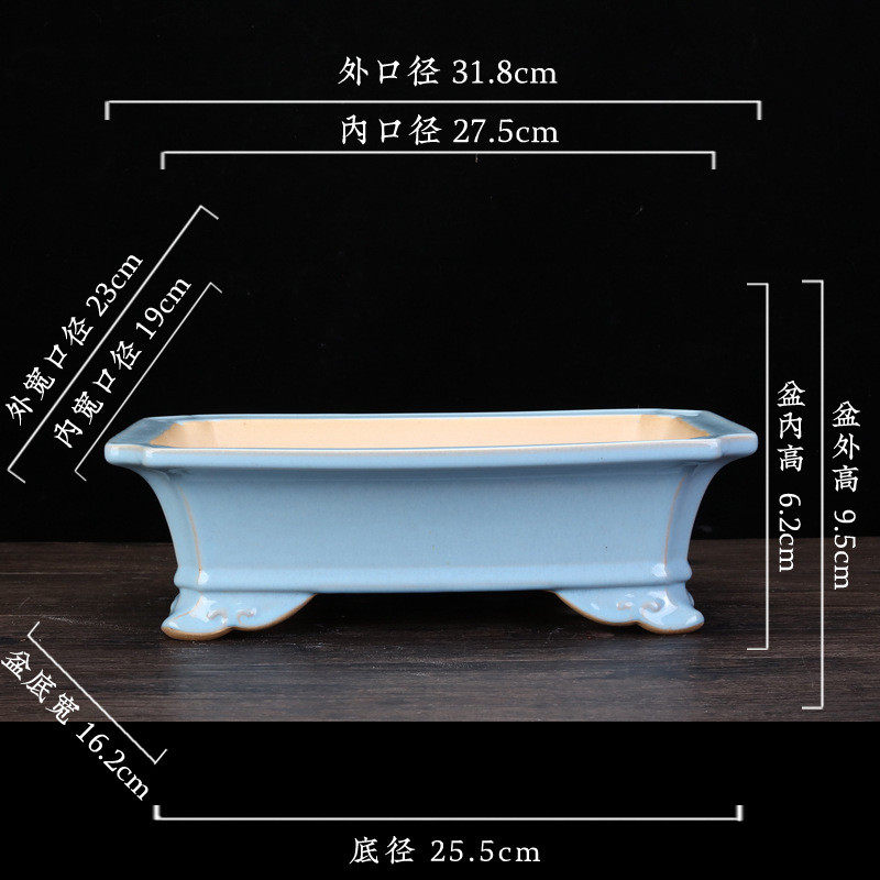 紫砂花盆桌面花卉高温宜兴绿植釉冰裂花盆长方形创意个性文竹批发,鲜花速递/花卉仿真/绿植园艺,花盆,淘宝优惠券,粉丝福利购,淘宝优惠卷