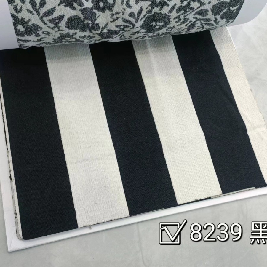 现货格子条纹飘窗垫沙发垫巾抱枕腰枕桌布窗帘2.9宽幅雪尼尔提花