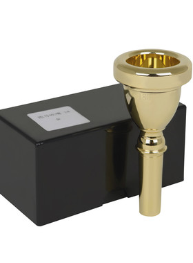 批发铜管乐器配件14mm抱号号嘴黄铜材质吹号嘴cnc电镀18银大号嘴