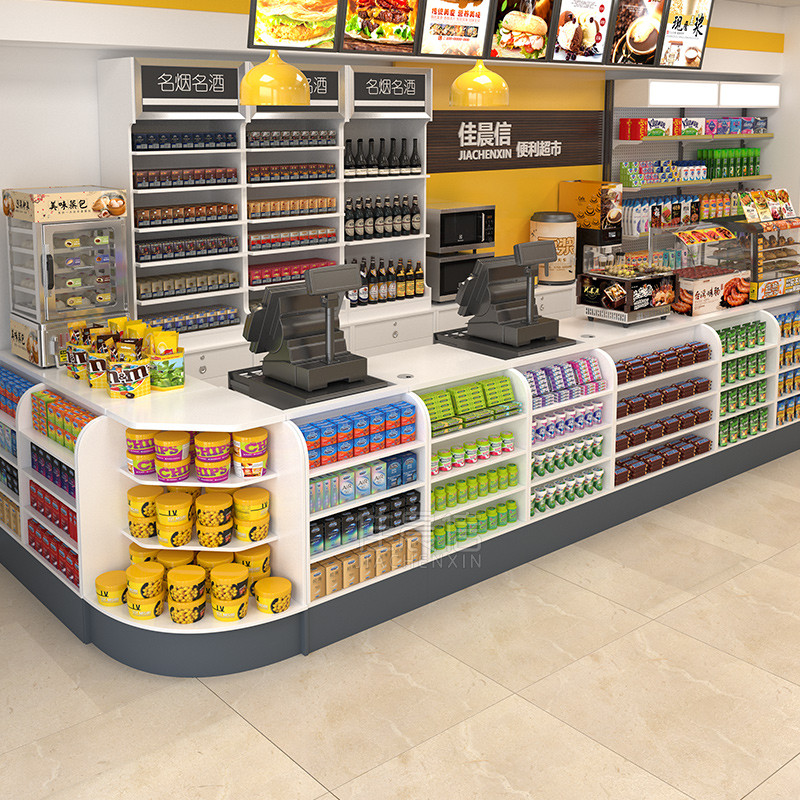 佳晨信超市收银台便利店小型店铺商店多功能水果店转角收款吧台桌