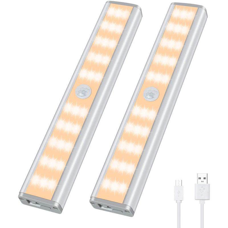 2022智能新款外贸30led红外人体感应灯可充电卧室客厅橱柜灯夜灯