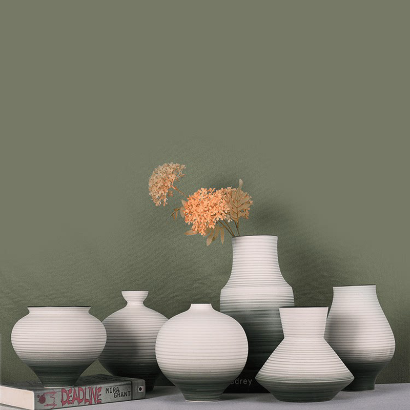 新中式彩绘陶瓷花瓶摆件酒店民宿客厅插花花器展示架绿色纹装饰品,家居饰品,花瓶,淘宝优惠券,粉丝福利购,淘宝优惠卷